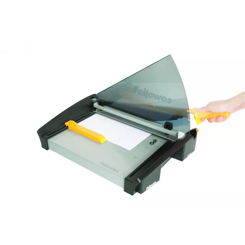 Paper cutter Fellowes Plasma A3/180 — cutting length 46 cm, capacity 40 sheets, graphite/silver/yellow