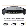 Fellowes Computer Monitor Stand with 3 Height Adjustments - Smart Suites Monitor Riser Plus with Storage Area - Ergonomic Adjustable Monitor Stand for Computers - Max Weight 10KG/Max Size 21 inch - Black