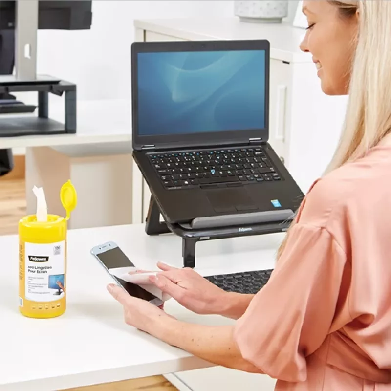 Fellowes 100 Screen Cleaning, Equipment cleansing wet cloths, LCD/TFT/Plasma, Multicolour, 82 mm, 82 mm, 170 mm