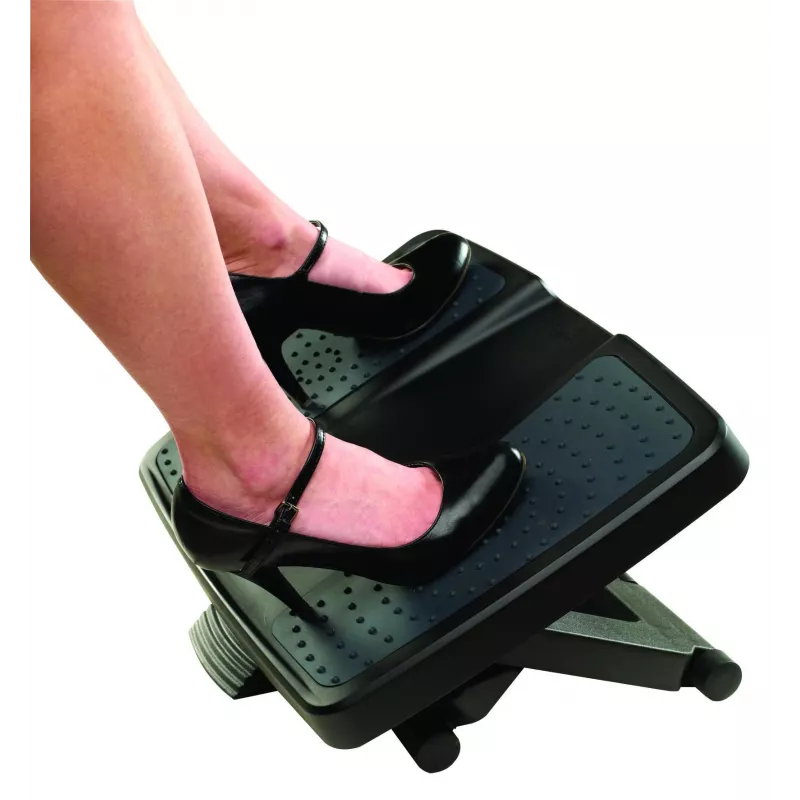 Fellowes Foot Rest Under Desk - Professional Series Ultimate Foot Support Ergonomic Foot Rest with 3 Height Adjustments & Massage Surface - Foot Rest Stool for Office & Home - Black