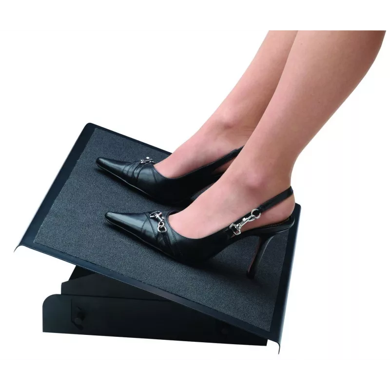 Fellowes Foot Rest Under Desk - Professional Series Under Desk Foot Rest Ergonomic Foot Rest with 3 Height Adjustable Positions & Non-Slip Platform Surface - Foot Rest Stool for Office & Home - Black