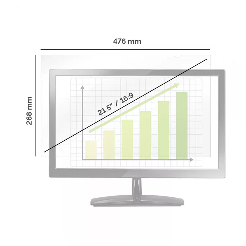 Fellowes PrivaScreen Blackout Privacy Filter - 21.5 inch Wide (16:9)
