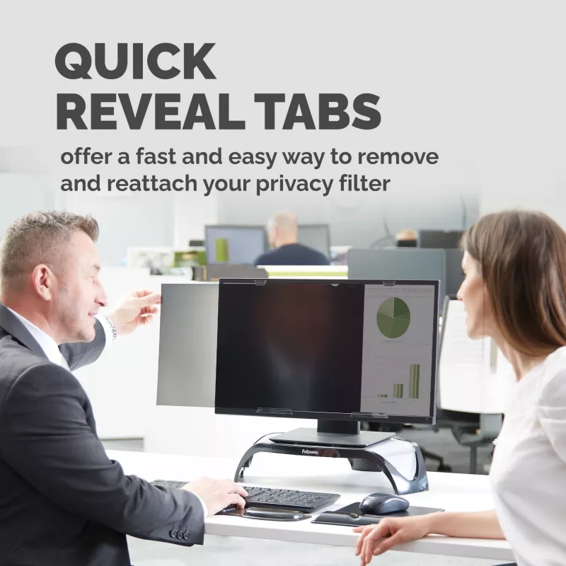 Fellowes 23 inch Widescreen-PrivaScreen Privacy Filter, 58.4 cm (23 inch), 16:9, Monitor, Frameless display privacy filter, Anti-glare, Privacy, 140 g