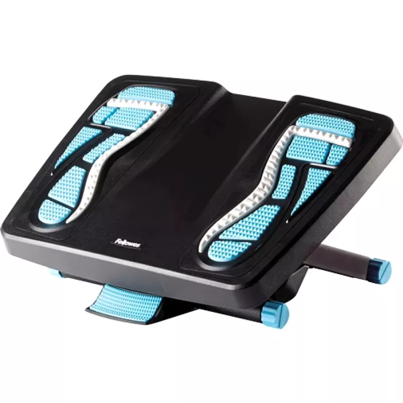 Fellowes Foot Rest Under Desk - Energizer Foot Support Ergonomic Foot Rest with 3 Height Adjustable Positions & Massage Textured Surface - Foot Rest Stool for Office & Home - Charcoal