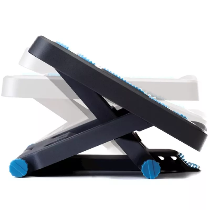 Fellowes Foot Rest Under Desk - Energizer Foot Support Ergonomic Foot Rest with 3 Height Adjustable Positions & Massage Textured Surface - Foot Rest Stool for Office & Home - Charcoal