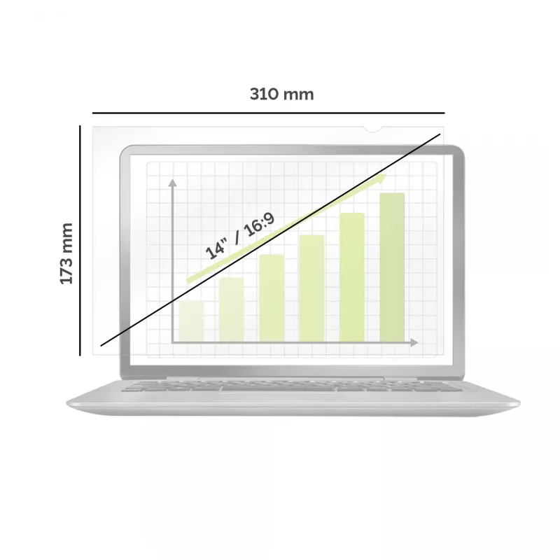 Fellowes PrivaScreen 35.6 cm (14 inch) Laptop Frameless display privacy filter