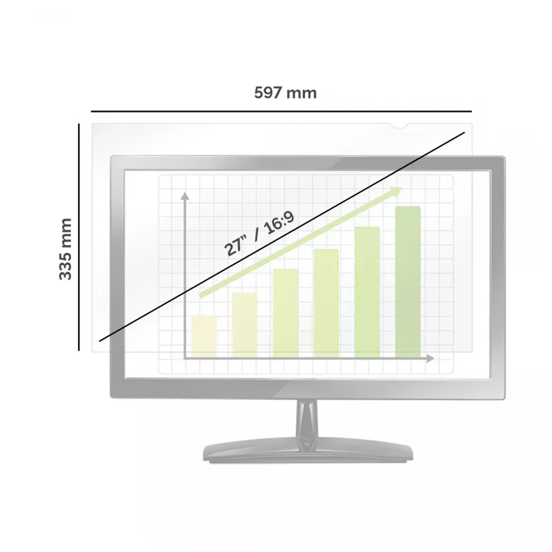 Fellowes PrivaScreen 68.6 cm (27 inch) Monitor Frameless display privacy filter