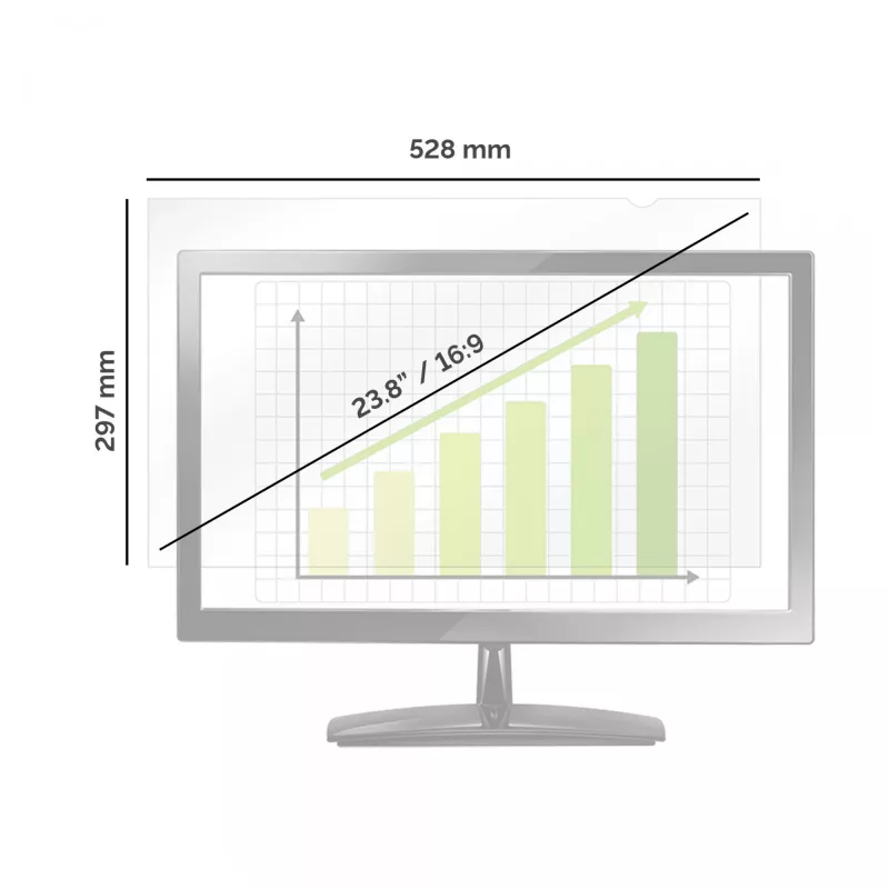 Fellowes 4816901 display privacy filter 60.5 cm (23.8 inch) Monitor Frameless display privacy filter