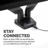 Fellowes Platinum Series Dual Monitor Arm - Monitor Mount for Two 8KG 40 inch Screens - Adjustable Dual Monitor Desk Mount - Tilt 45° Pan 180° Swivel 360° Rotation 360°, VESA 75 x 75/100 x 100 - Black