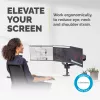 Fellowes Platinum Series Triple Monitor Arm - Monitor Mount for Three 7KG 27 inch Screens - Adjustable Triple Monitor Desk Mount - Tilt 45° Pan 180° Swivel 360° Rotation 360°, VESA 75 x 75/100 x 100 - Black