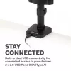 Fellowes Platinum Series Triple Monitor Arm - Monitor Mount for Three 7KG 27 inch Screens - Adjustable Triple Monitor Desk Mount - Tilt 45° Pan 180° Swivel 360° Rotation 360°, VESA 75 x 75/100 x 100 - Black