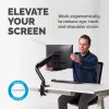Fellowes Platinum Series Monitor Arm - Monitor Mount for 8KG 40 inch Screens - Adjustable Monitor Desk Mount - Tilt 45° Pan 180° Swivel 360° Rotation 360°, VESA 75 x 75/100 x 100 - Black