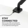 Fellowes Platinum Series Monitor Arm - Monitor Mount for 8KG 40 inch Screens - Adjustable Monitor Desk Mount - Tilt 45° Pan 180° Swivel 360° Rotation 360°, VESA 75 x 75/100 x 100 - Black