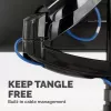 Fellowes Platinum Series Dual Stacking Monitor Arm - Monitor Mount for Two 8KG 27 inch Screens - Adjustable Dual Monitor Desk Mount - Tilt 45° Pan 180° Swivel 360° Rotation 360°, VESA 75 x 75/100 x 100 - Black