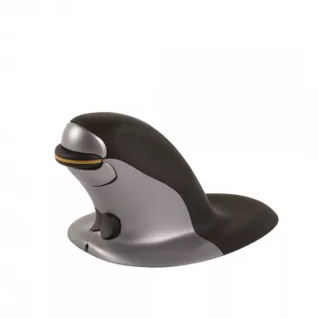 Fellowes Ambidextrous Vertical Mouse - Small Wireless, Ambidextrous, Vertical design, Laser, RF Wireless, 1200 DPI, Black, Silver