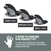 Fellowes Ambidextrous Vertical Mouse - Small Wireless, Ambidextrous, Vertical design, Laser, RF Wireless, 1200 DPI, Black, Silver