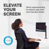 Fellowes Reflex Monitor Arm - Monitor Mount for 8KG 32 inch Screens - Adjustable Monitor Desk Mount - Tilt 45° Pan 180° Rotation 360°, VESA 75 x 75/100 x 100 - Black