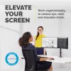 Fellowes Reflex Dual Monitor Arm - Dual Monitor Mount for 8KG 27 inch Screens - Adjustable Monitor Desk Mount - Tilt 45° Pan 180° Rotation 360°, VESA 75 x 75/100 x 100 - Black
