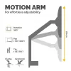 Fellowes Platinum Series Dual Monitor Arm - Monitor Mount for Two 8KG 40 inch Screens - Adjustable Dual Monitor Desk Mount - Tilt 45° Pan 180ᵒ Swivel 360ᵒ Rotation 360ᵒ, VESA 75 x 75/100 x 100 - Silver