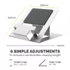 Fellowes Laptop Stand for Desk - Hylyft Adjustable Laptop Stand for the Home and Office - Laptop Riser with 6 Height Adjustments - Max Monitor Size 17 inch, Max Weight 5KG - Silver/Black