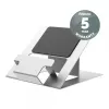Fellowes Laptop Stand for Desk - Hylyft Adjustable Laptop Stand for the Home and Office - Laptop Riser with 6 Height Adjustments - Max Monitor Size 17 inch, Max Weight 5KG - Silver/Black
