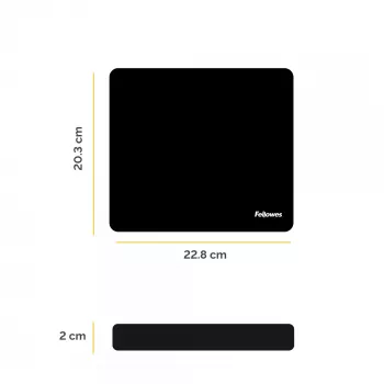 Fellowes Earth Series Mousepad - Black, Black, Monochromatic, Non-slip base