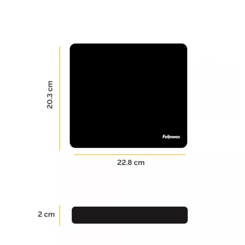 Fellowes Earth Series Mousepad - Black, Black, Monochromatic, Non-slip base