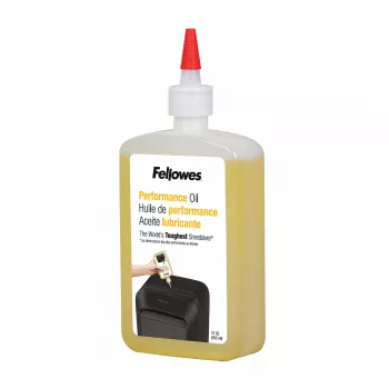 Fellowes Powershred Bottled Lubricant (355ml), Lubricating oil, 0.355 L, Yellow, 90 mm, 35 mm, 20 mm