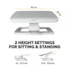 Fellowes Foot Rest Under Desk - Hana LT Foot Support Ergonomic Foot Rest - Foot Rest Stool for Office & Home Use - White