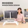 Fellowes Computer Monitor Stand with 3 Height Adjustments - Hana LT Monitor Riser - Ergonomic Adjustable Monitor Stand for Computers - Max Weight 22.6KG - White