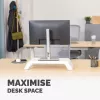 Fellowes Computer Monitor Stand with 3 Height Adjustments - Hana LT Monitor Riser - Ergonomic Adjustable Monitor Stand for Computers - Max Weight 22.6KG - White
