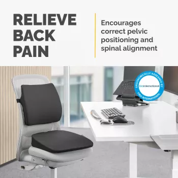 Fellowes Seat Cushion for Office Chair Breyta Wedge Seat Cushion with Coccyx Cut Out