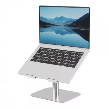 Fellowes Alumia Laptop Riser Desk Based Laptop Stand Max Size 15 inch Max Weight 5kg Silver