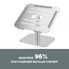Fellowes Alumia Laptop Riser Desk Based Laptop Stand Max Size 15 inch Max Weight 5kg Silver