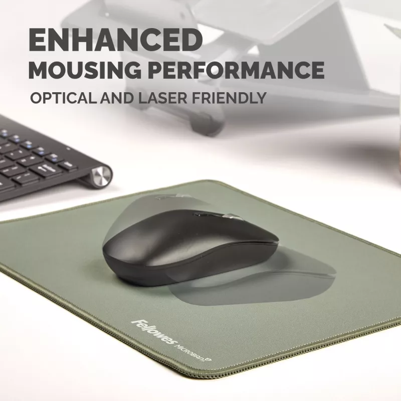 Fellowes Breyta (New) XL Mousepad Sage, Sage, Monochromatic, Non-slip base