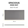 Fellowes Computer Desk Mat with Non-Slip Base Breyta Desk Mat with Antibacterial Protection Grey