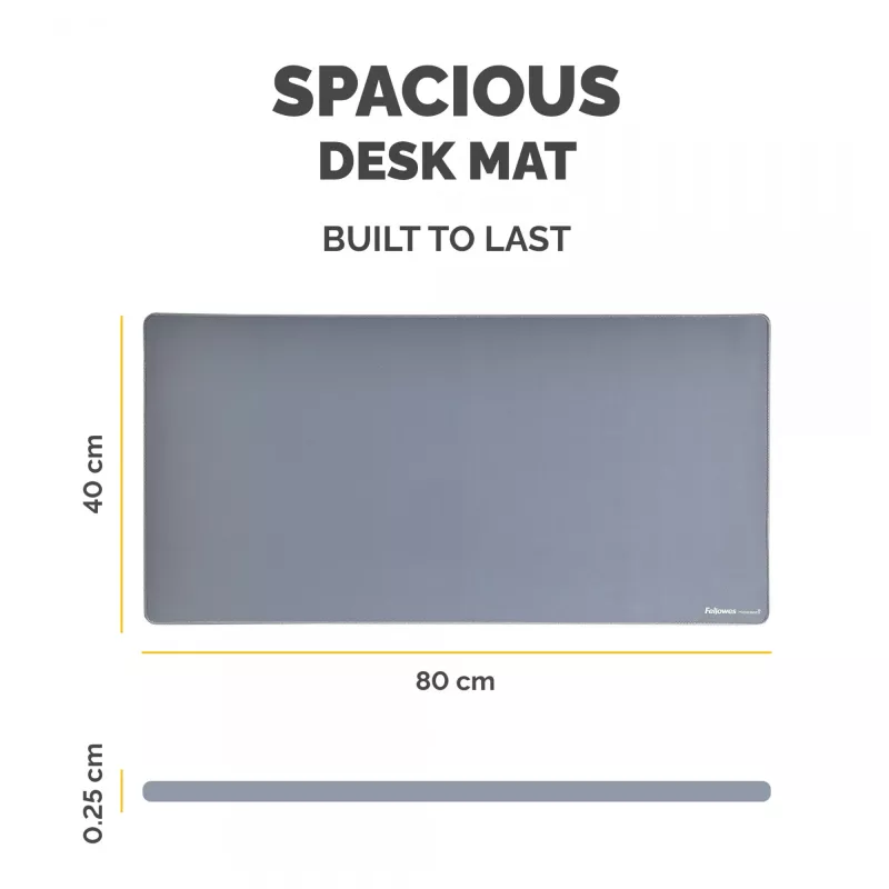 Fellowes Computer Desk Mat with Non-Slip Base Breyta Desk Mat with Antibacterial Protection Marine