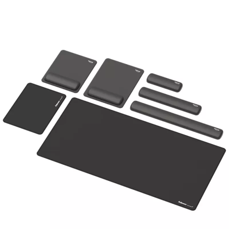 Fellowes Wrist Rest Breyta Palm Rest with Antibacterial Protection Ergonomic Wrist Support Black