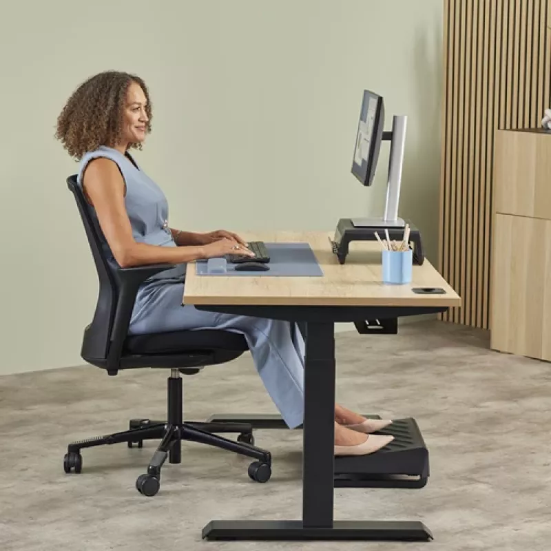 Fellowes Keyboard Wrist Rest Breyta Keyboard Wrist Support with Antibacterial Protection Ergonomic Wrist Support Marine