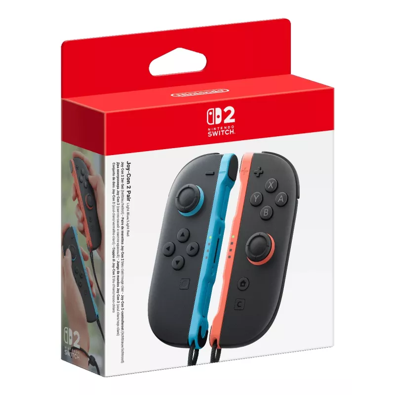 Nintendo Joy-Con 2 (L)/(R) Light Blue/Light Red, Joystick, Nintendo Switch 2, Capture button, D-pad, Home button, Analogue / Digital, Wireless, Bluetooth