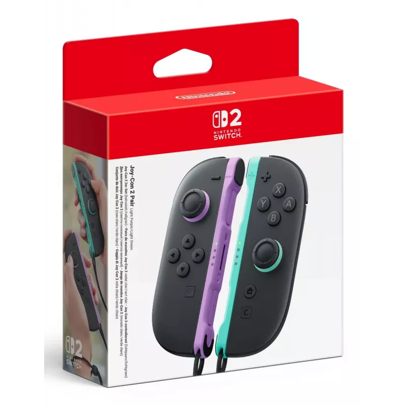 Nintendo Joy-Con 2 Pair Light Purple/Light Green, Gamepad, Nintendo Switch 2, Home button, Analogue / Digital, Wireless, Bluetooth