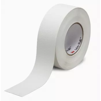 3M Slip-Resistant Fine Resilient Tapes & Treads 280, White, Vinyl, 18.3 m, 25 mm