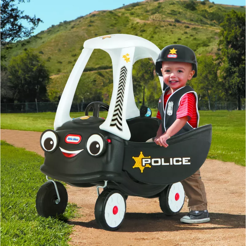 Little Tikes Tikes Patrol Police Car, 1.5 yr(s), 4 wheel(s), Plastic, Black, White, Batteries required