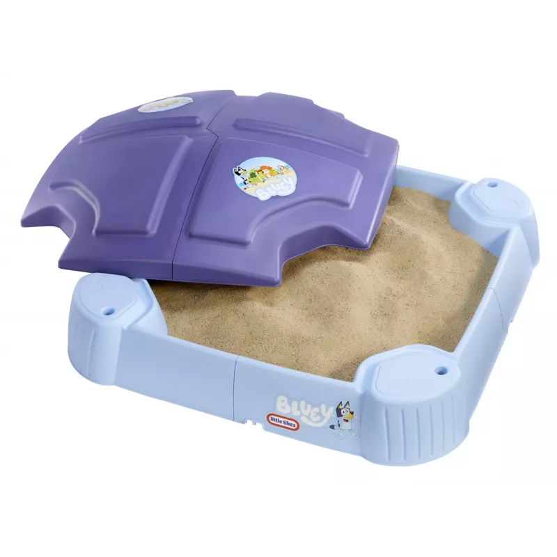 Little Tikes Bluey Beach Day Sandbox, Square, Plastic, Blue, Sandbox