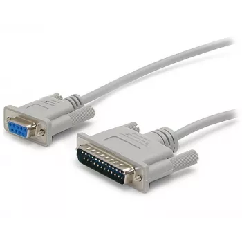 StarTech.com 10 ft Cross Wired DB9 to DB25 Serial Null Modem Cable - F/M