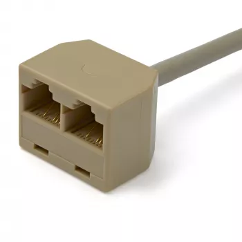 StarTech.com 2-to-1 RJ45 Splitter Cable Adapter - F/M, 10/100Base-T(X), Cat5e, Grey, Polyvinyl chloride (PVC), 0.33 m, Male/Female