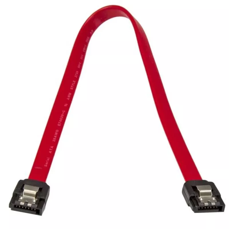 StarTech.com 12in Latching SATA Cable, 0.304 m, SATA III, SATA 7-pin, SATA 7-pin, Male/Male, Red