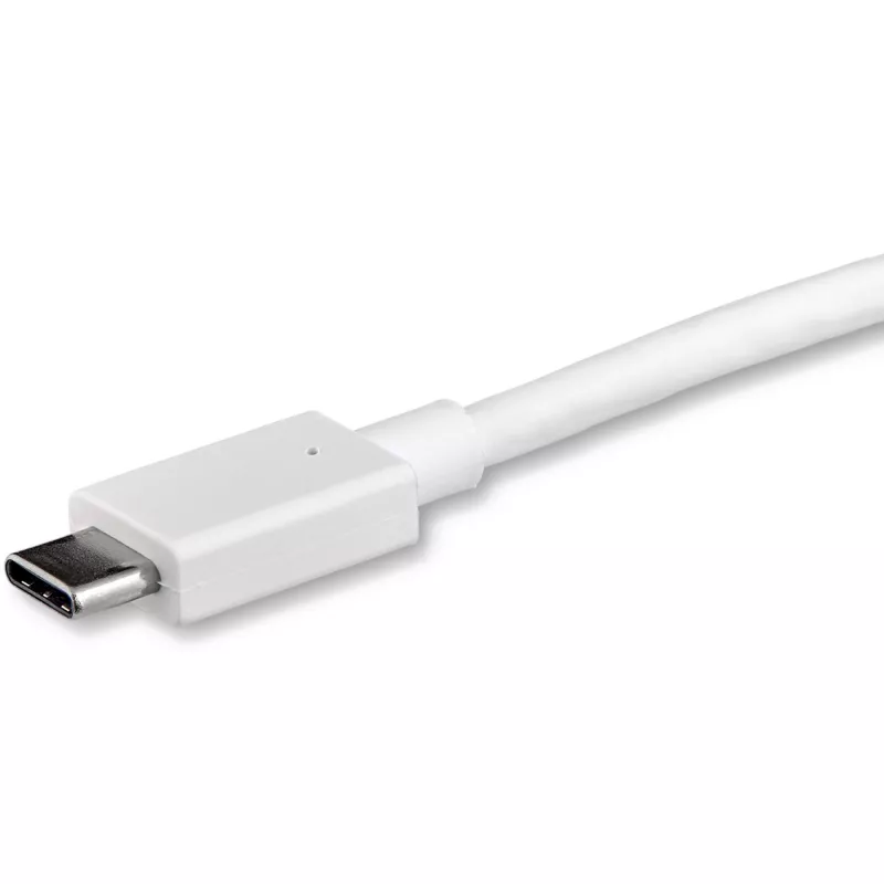StarTech.com 3ft/1m USB C to DisplayPort 1.2 Cable 4K 60Hz - USB-C to DisplayPort Adapter Cable HBR2 - USB Type-C DP Alt Mode to DP Monitor Video Cable - Works w/ Thunderbolt 3 - White