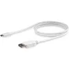 StarTech.com 3ft/1m USB C to DisplayPort 1.2 Cable 4K 60Hz - USB-C to DisplayPort Adapter Cable HBR2 - USB Type-C DP Alt Mode to DP Monitor Video Cable - Works w/ Thunderbolt 3 - White