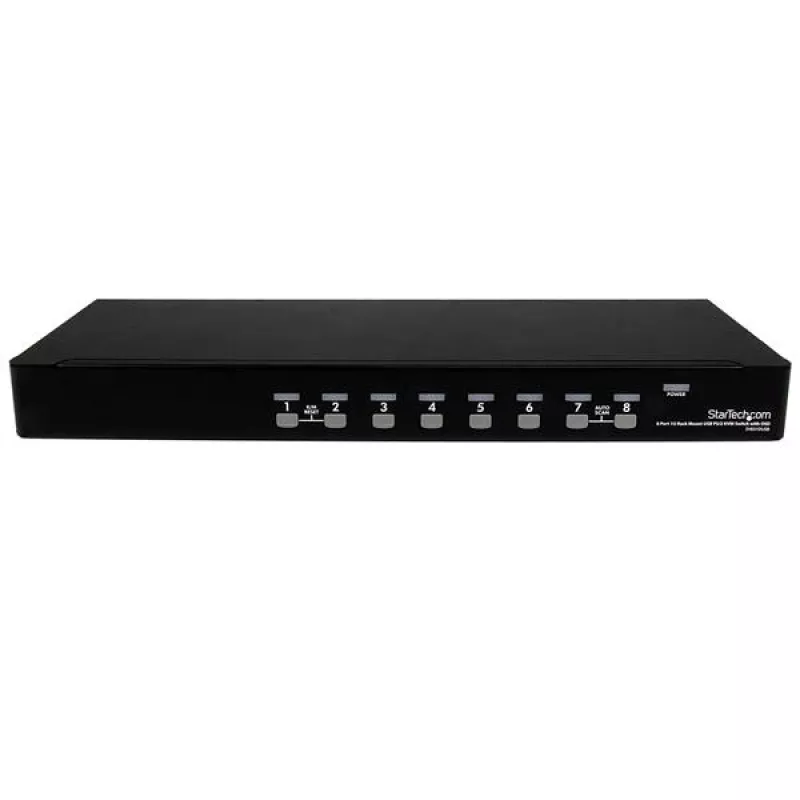 StarTech.com 8 Port 1U Rackmount USB PS/2 KVM Switch with OSD